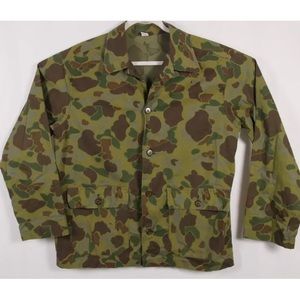 Vintage Rare ILGWU Camouflage Jacket Button Down